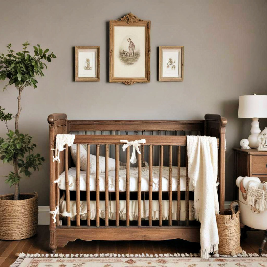 antique wooden crib