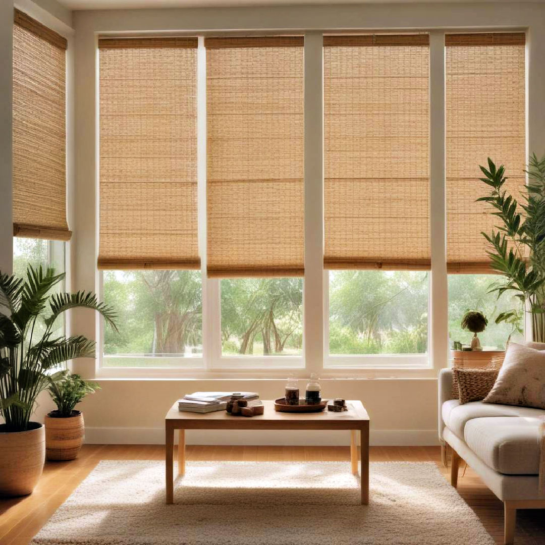 bamboo blinds for a natural look