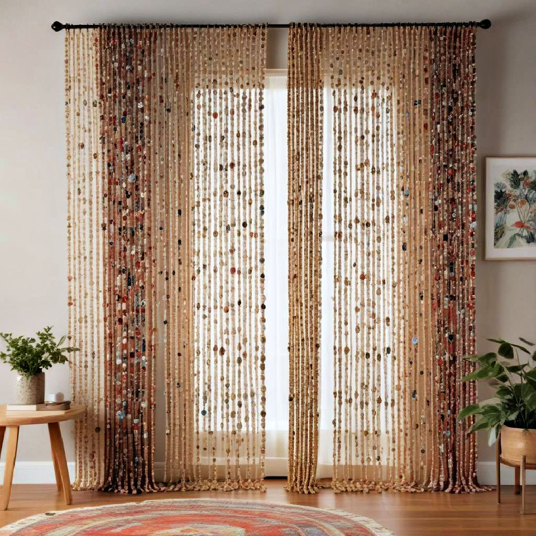 beaded curtains for a bohemian touch