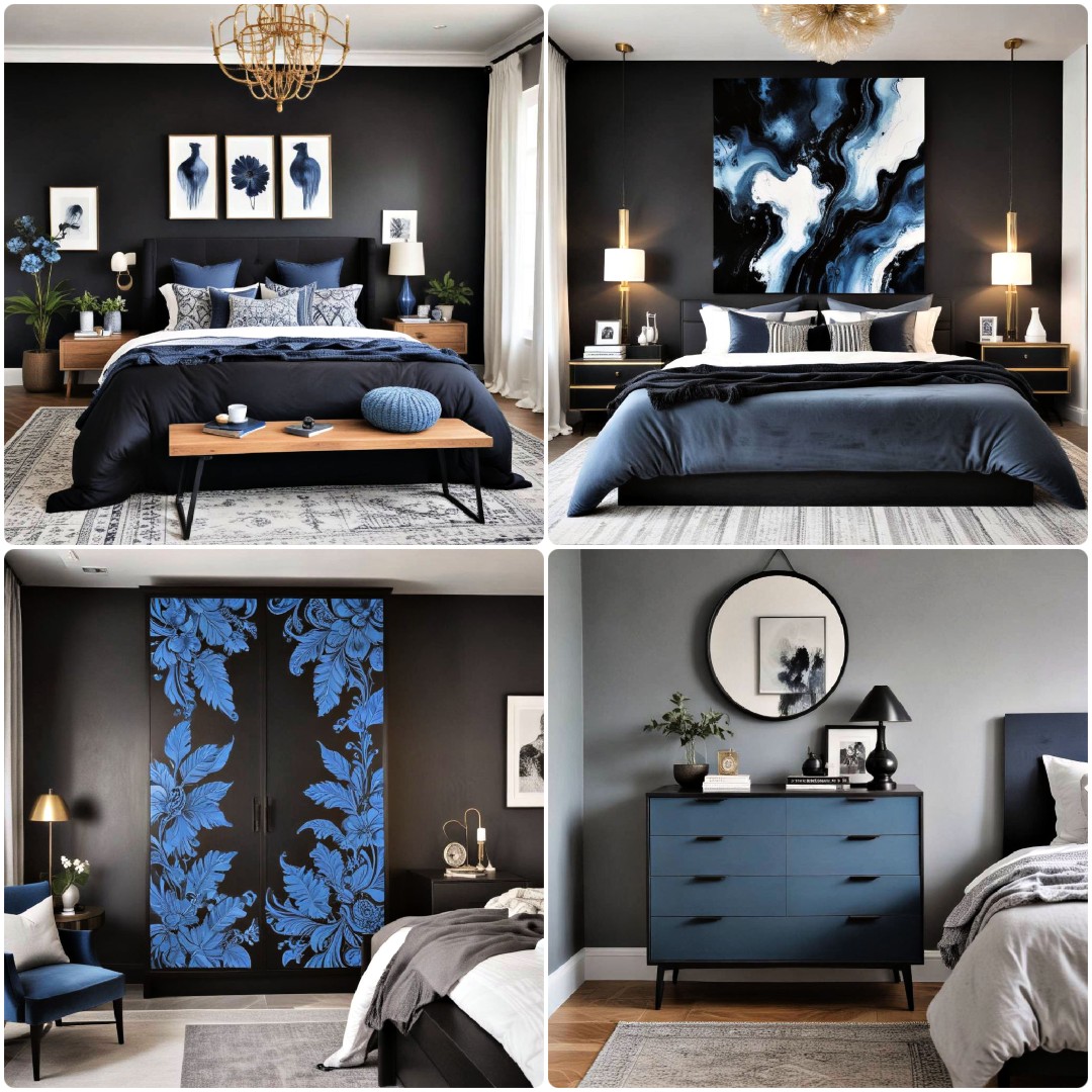 20 Black and Blue Bedroom Ideas for A Modern Look