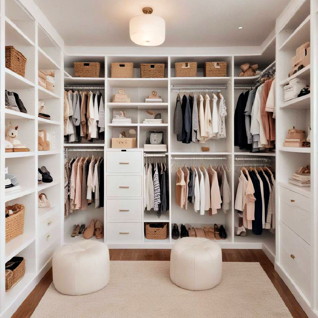 built in closet organization