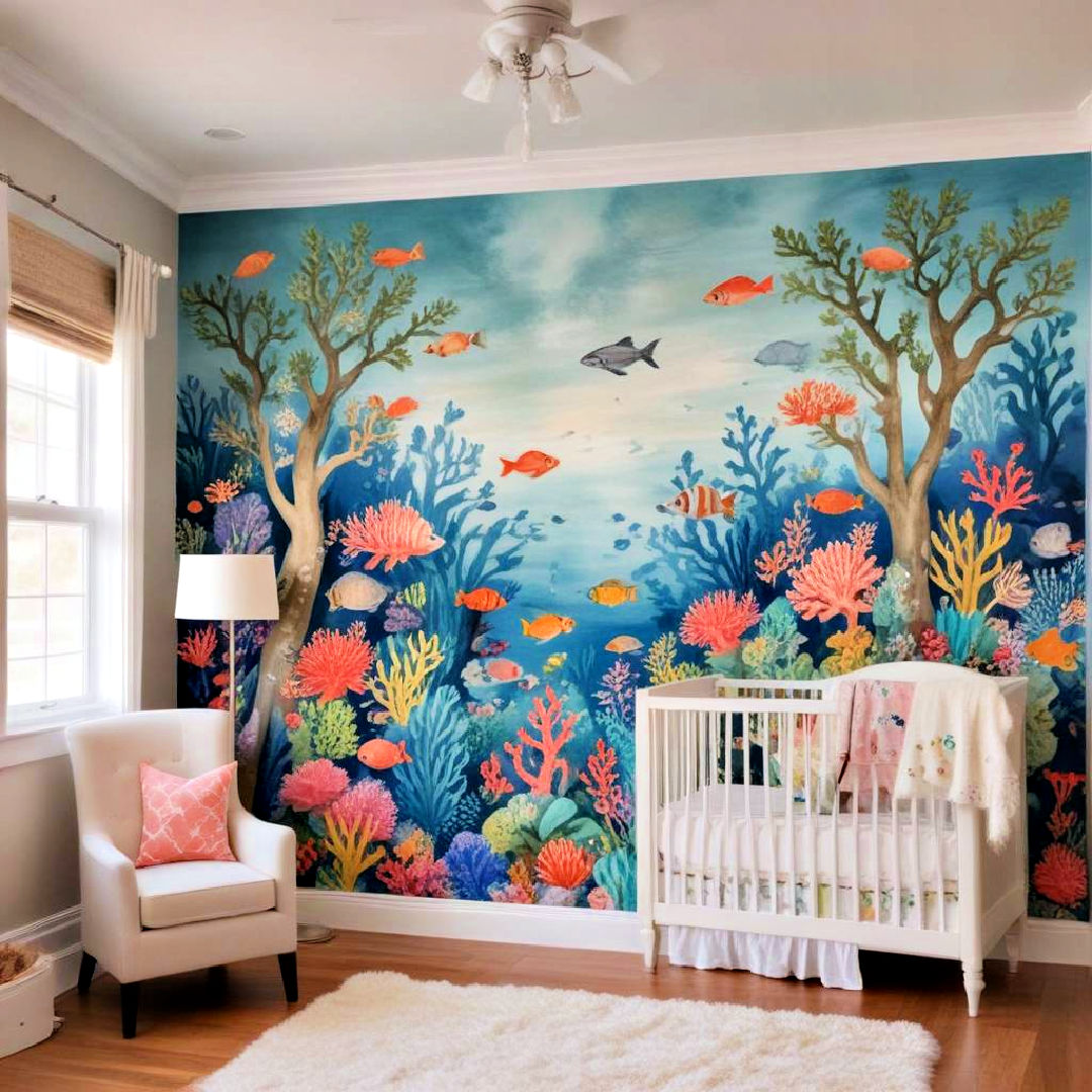 coral reef mural