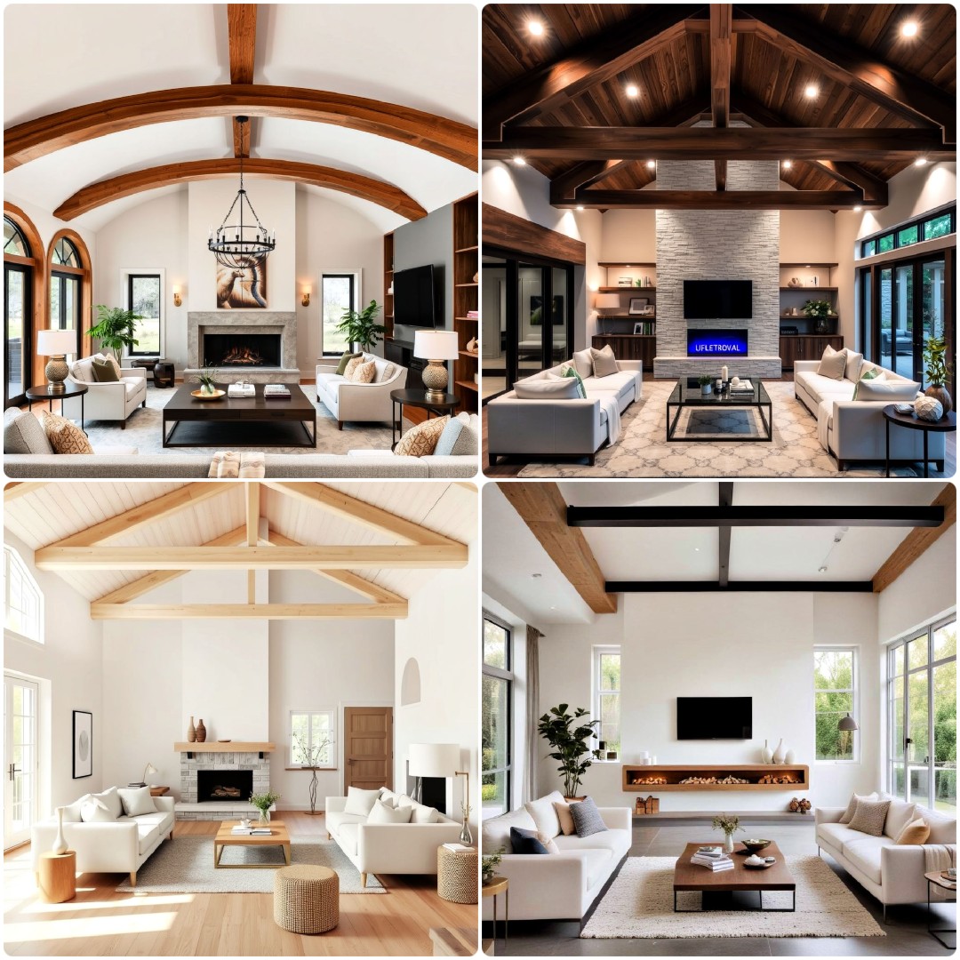 exposed beam living room ideas