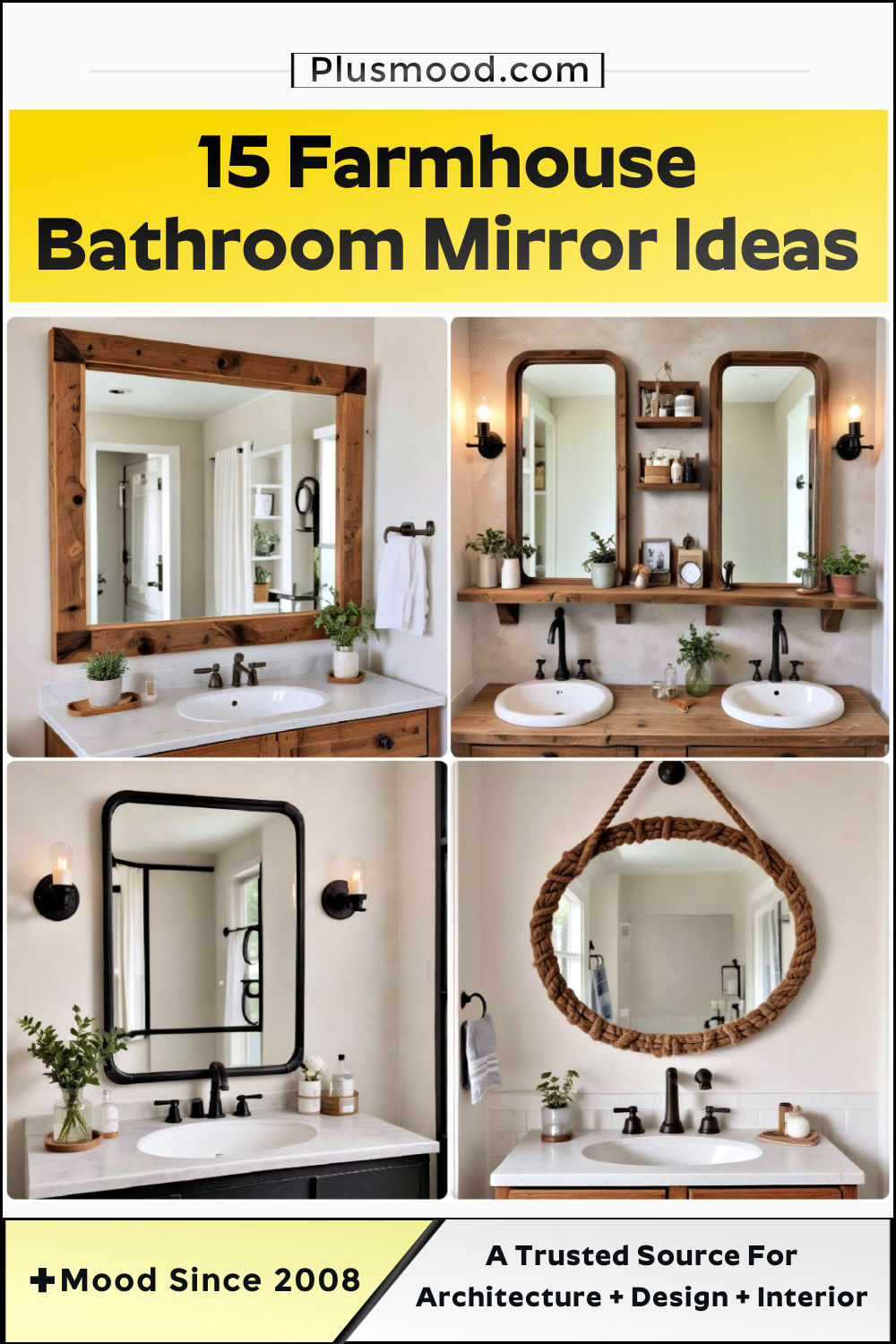 15 Farmhouse Bathroom Mirror Ideas for A Classic Look