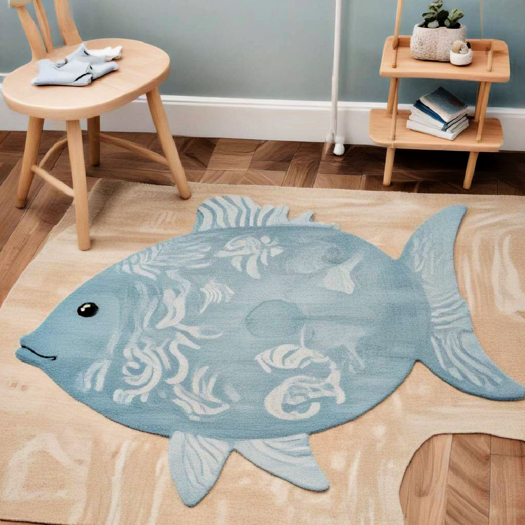 fish shaped rug