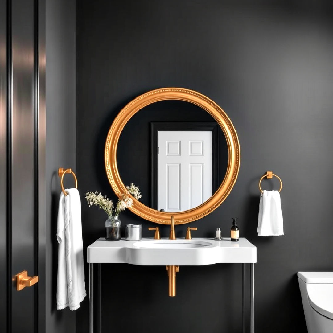 gold framed mirrors for a bold focal point