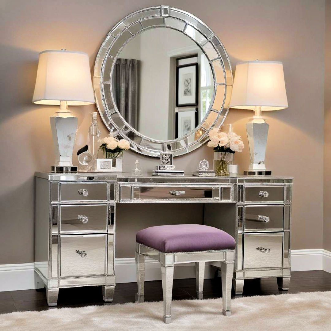 mirrored furniture for a luxe look