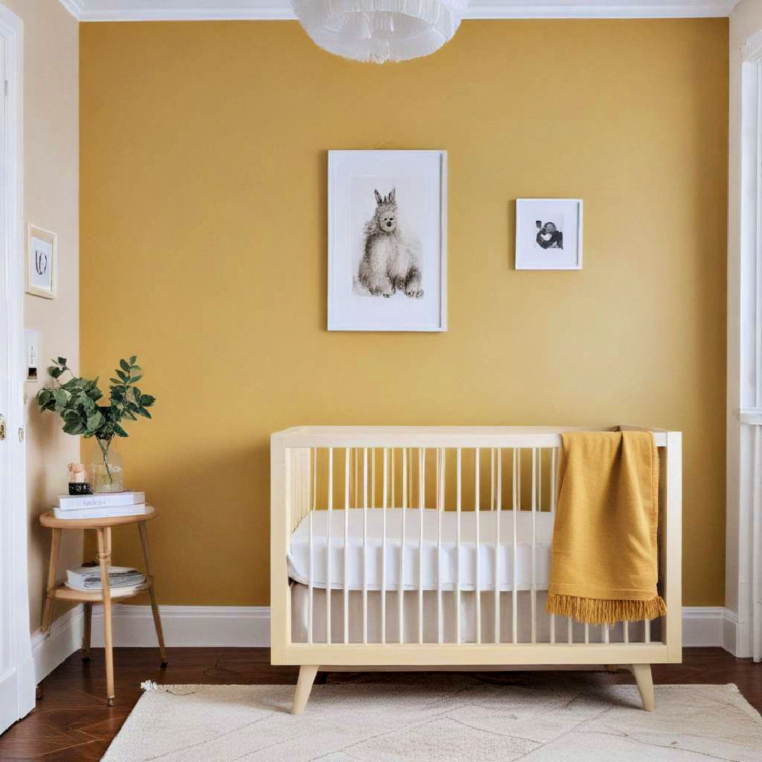 mustard yellow accent wall