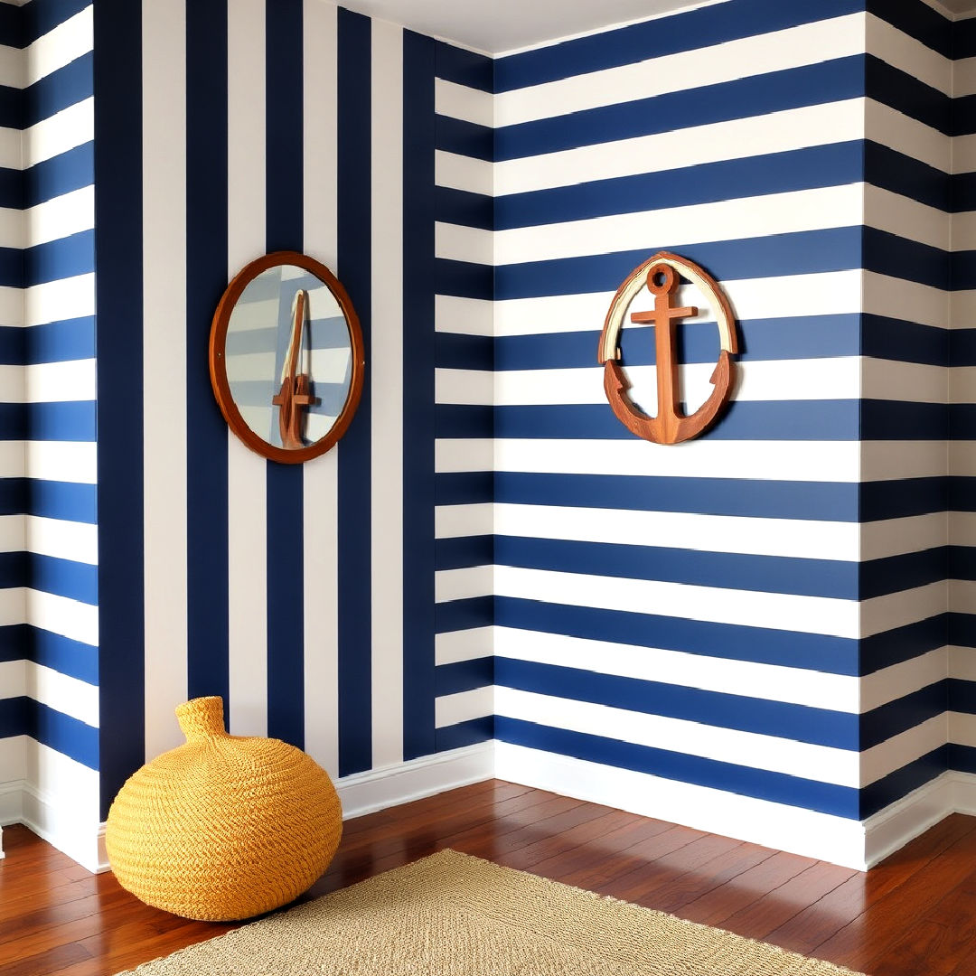 nautical striped walls