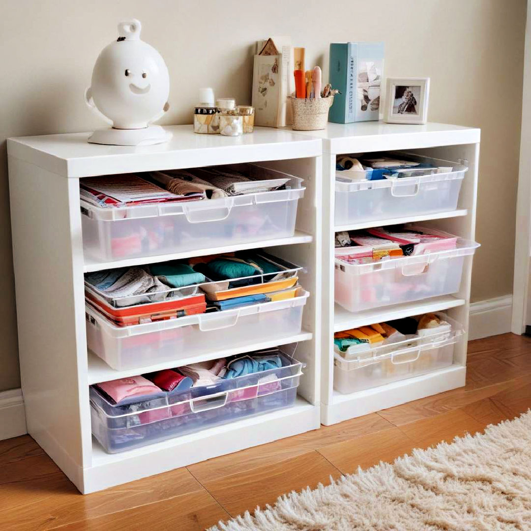 plastic drawer units for functional storage