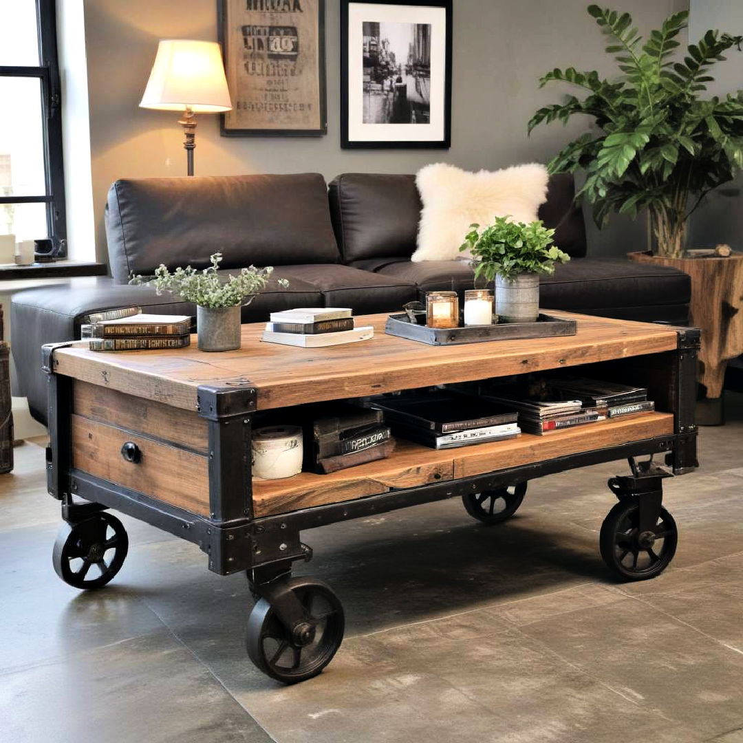 repurposed industrial furniture