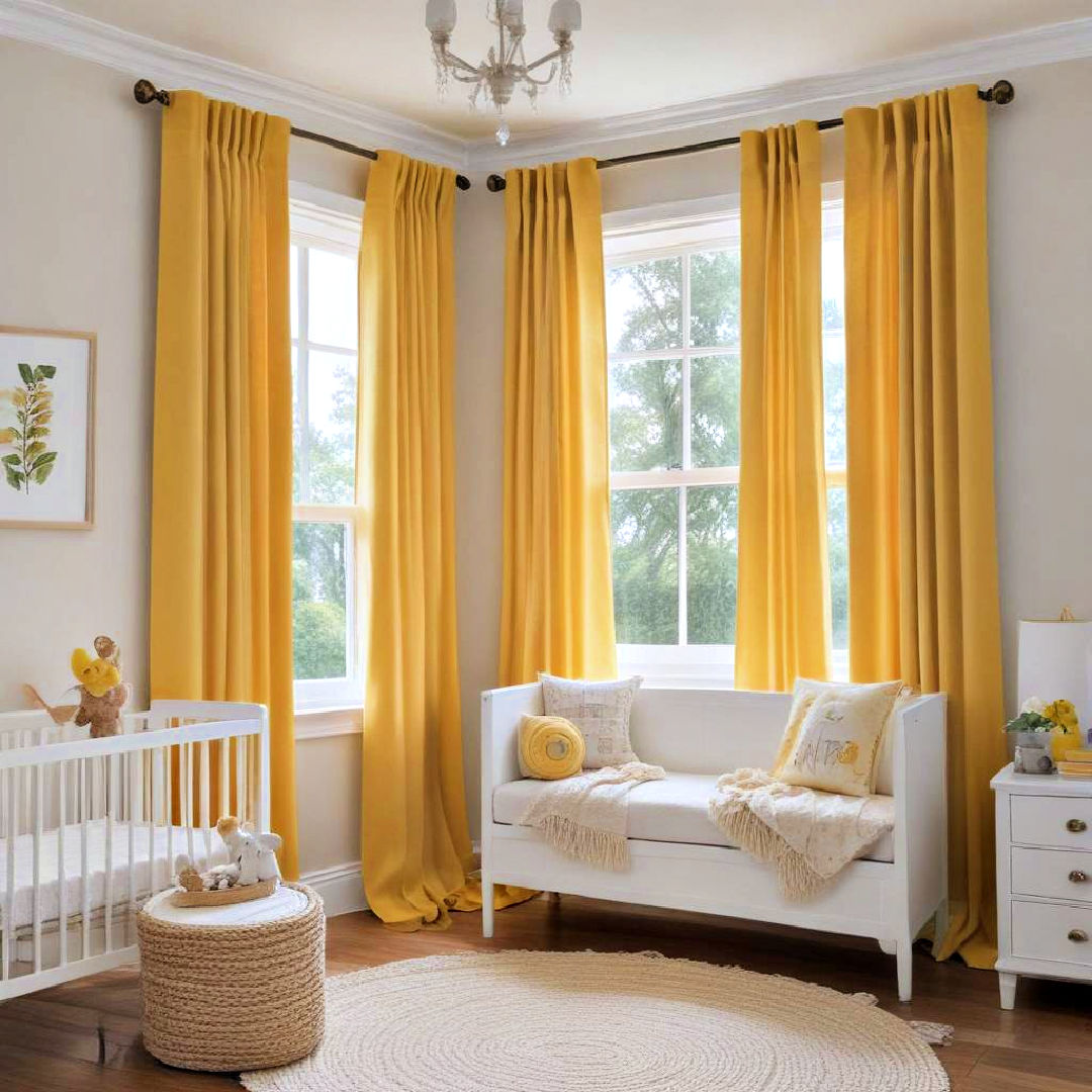 sunshine yellow curtains