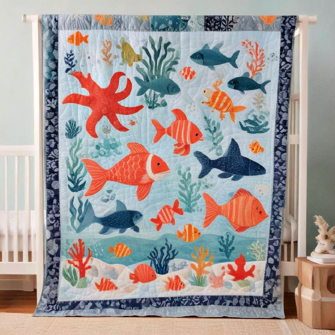 underwater themed quilt