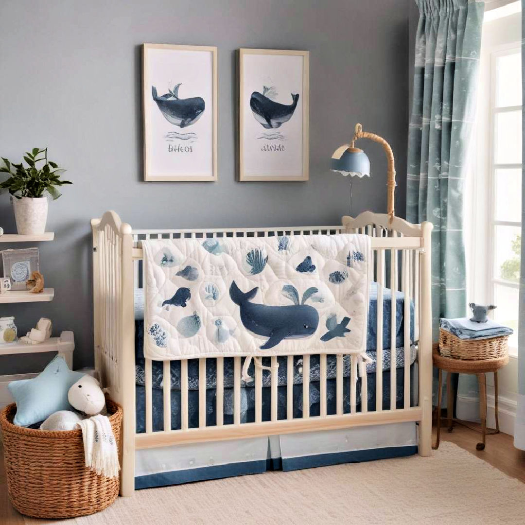 whale themed crib bedding