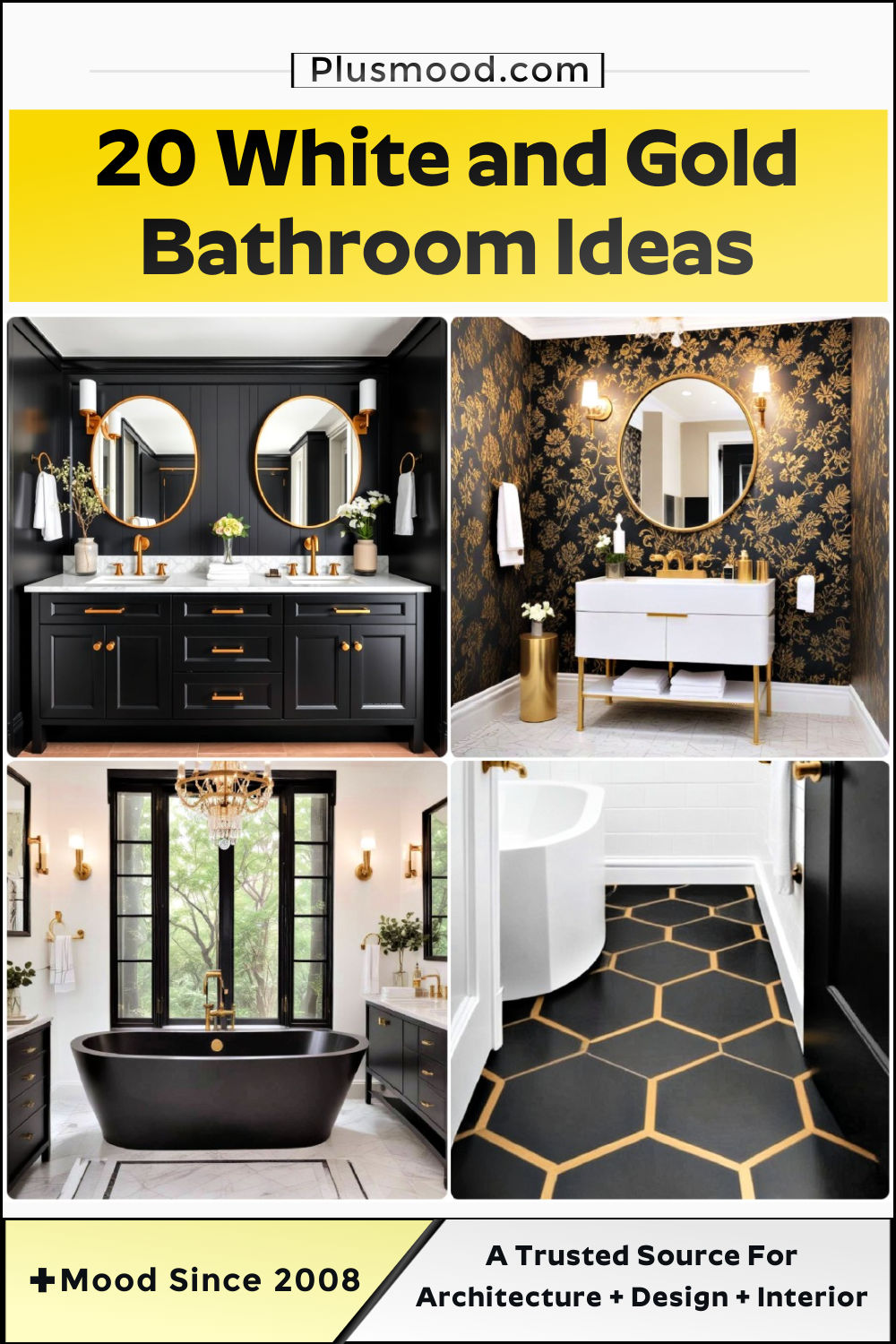 white and gold bathroom ideas and inspiration