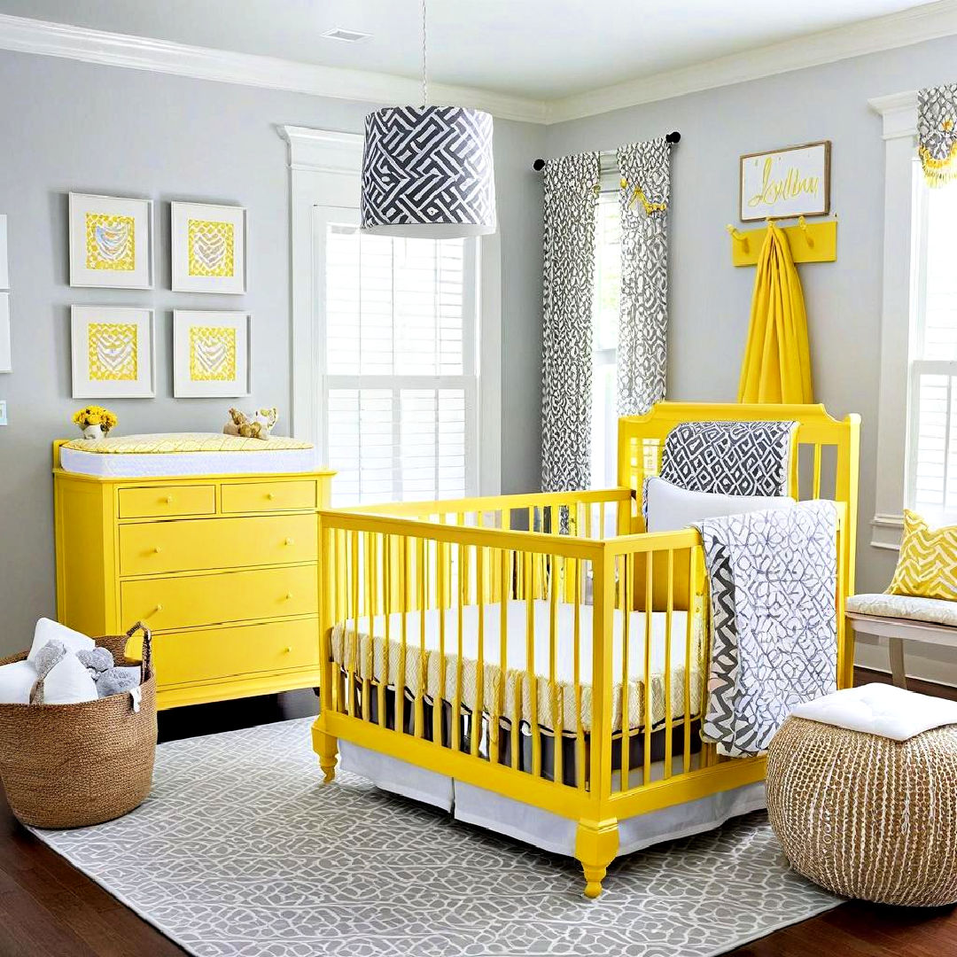 yellow crib