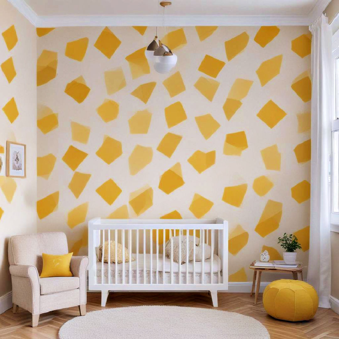 yellow geometric wall decals