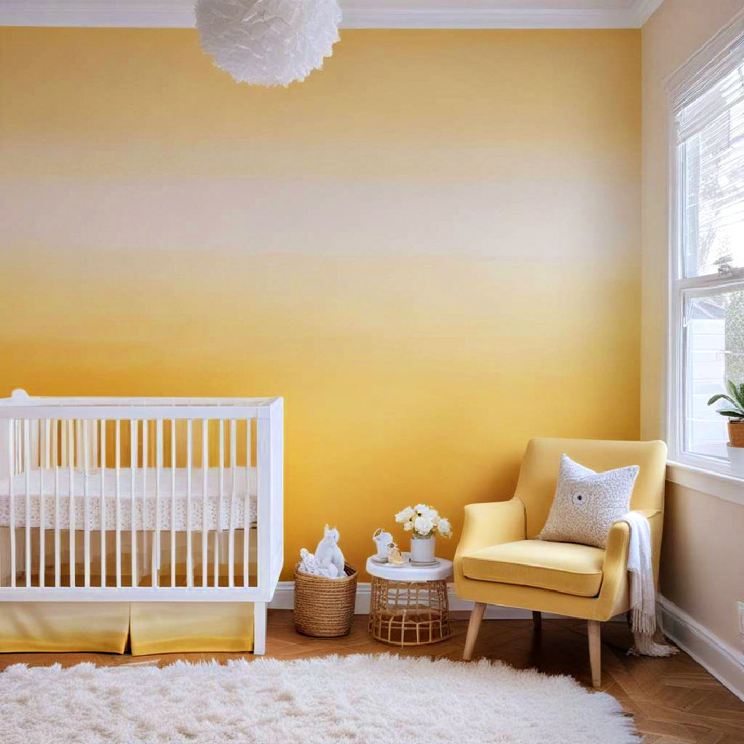 yellow ombre wall design