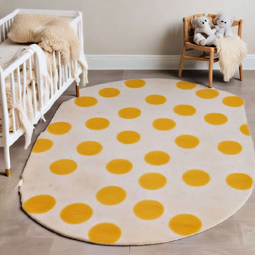 yellow polka dot rug