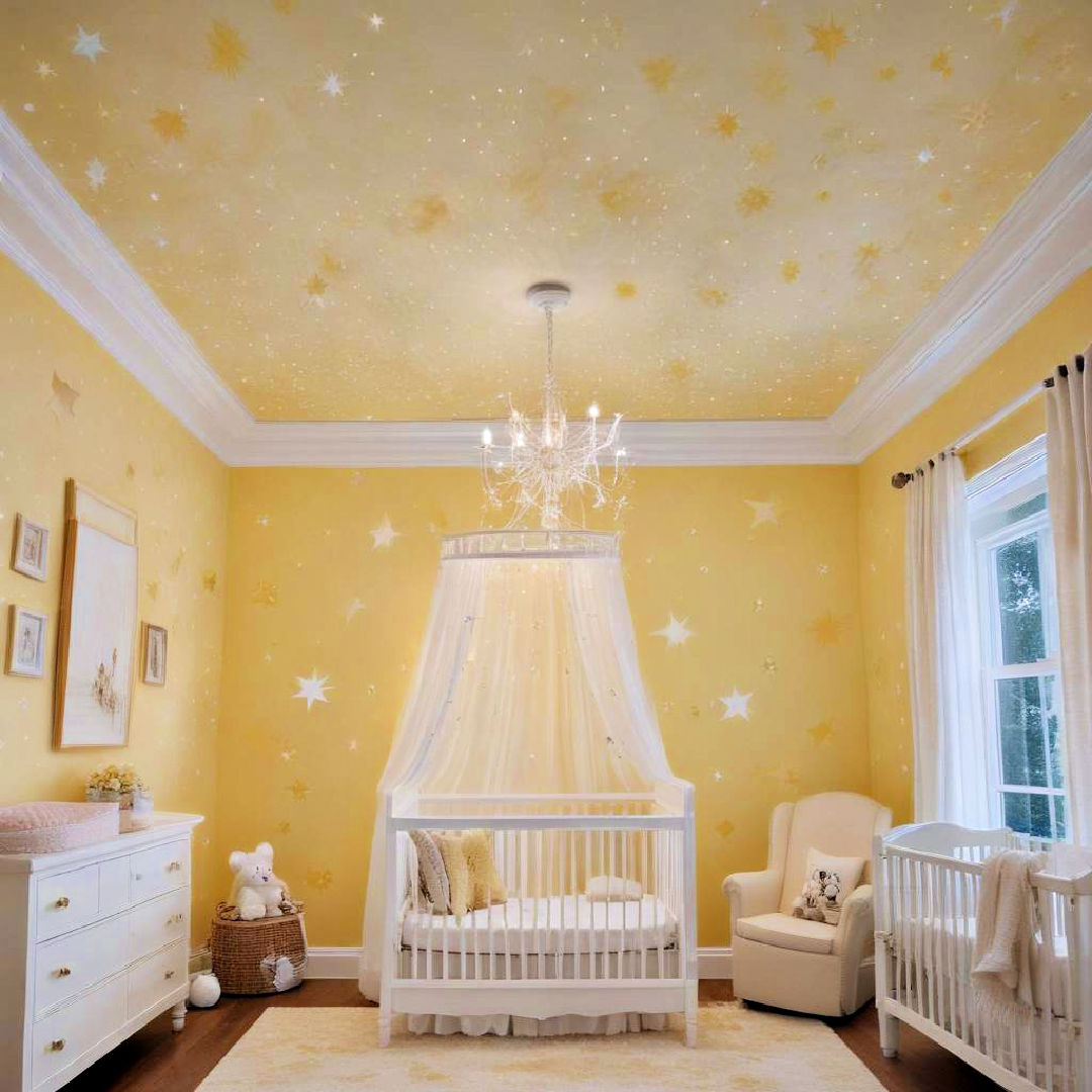 yellow starry night ceiling