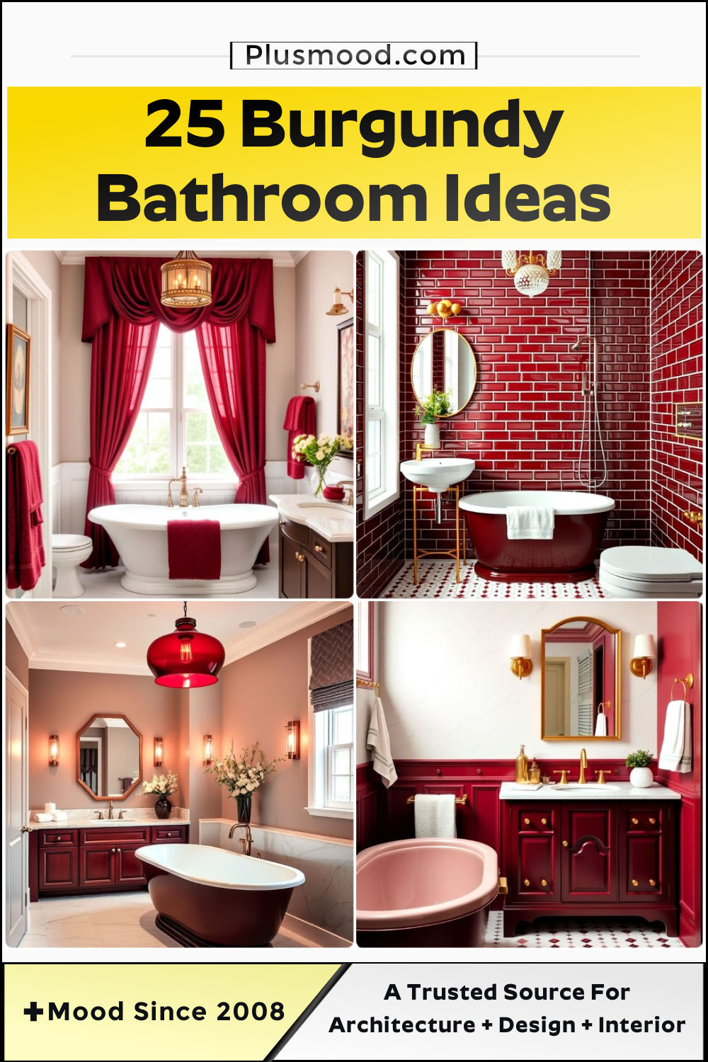 20 Burgundy Bathroom Ideas for A Bold and Elegant Space