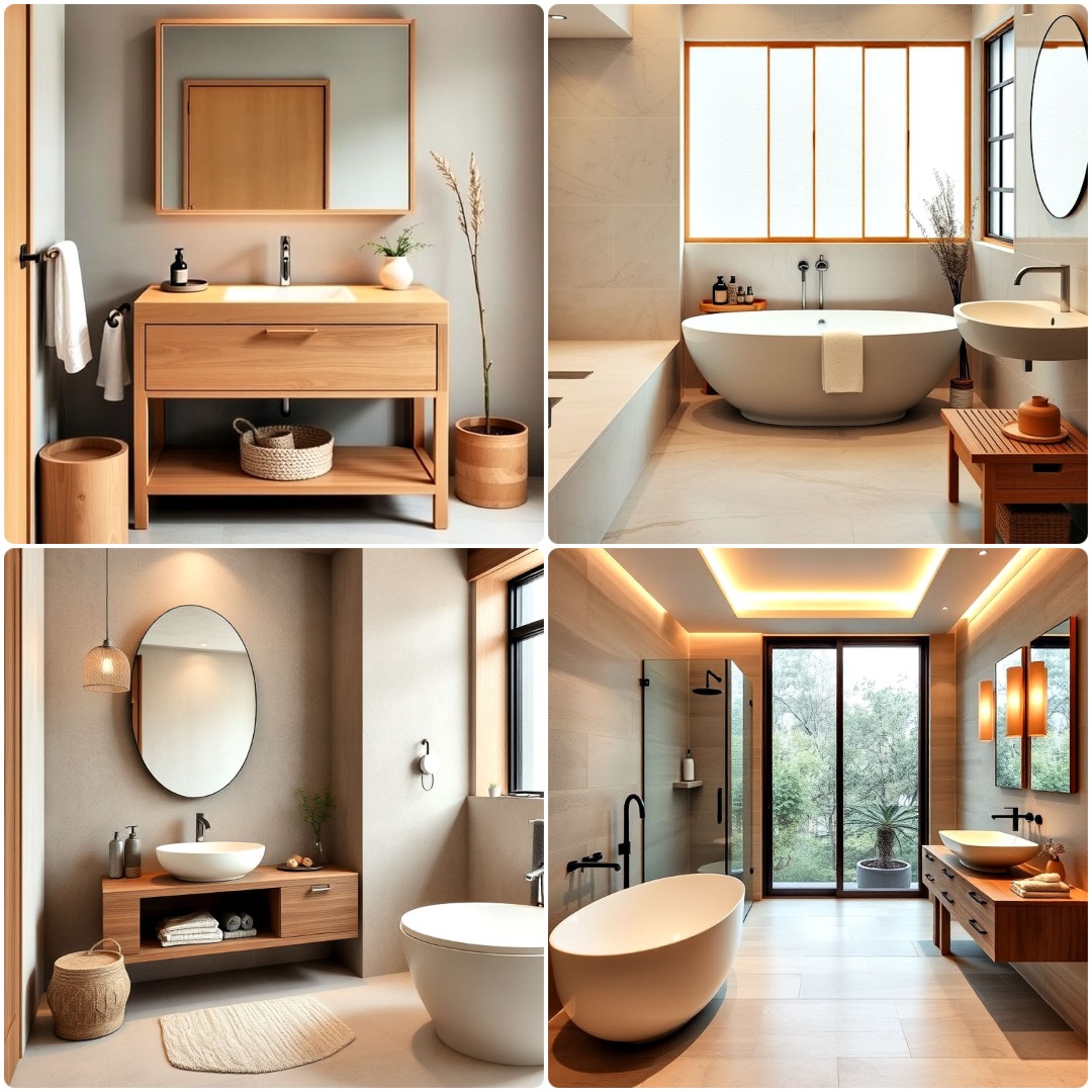 40 Japandi Style Bathroom Design Ideas You Can Copy