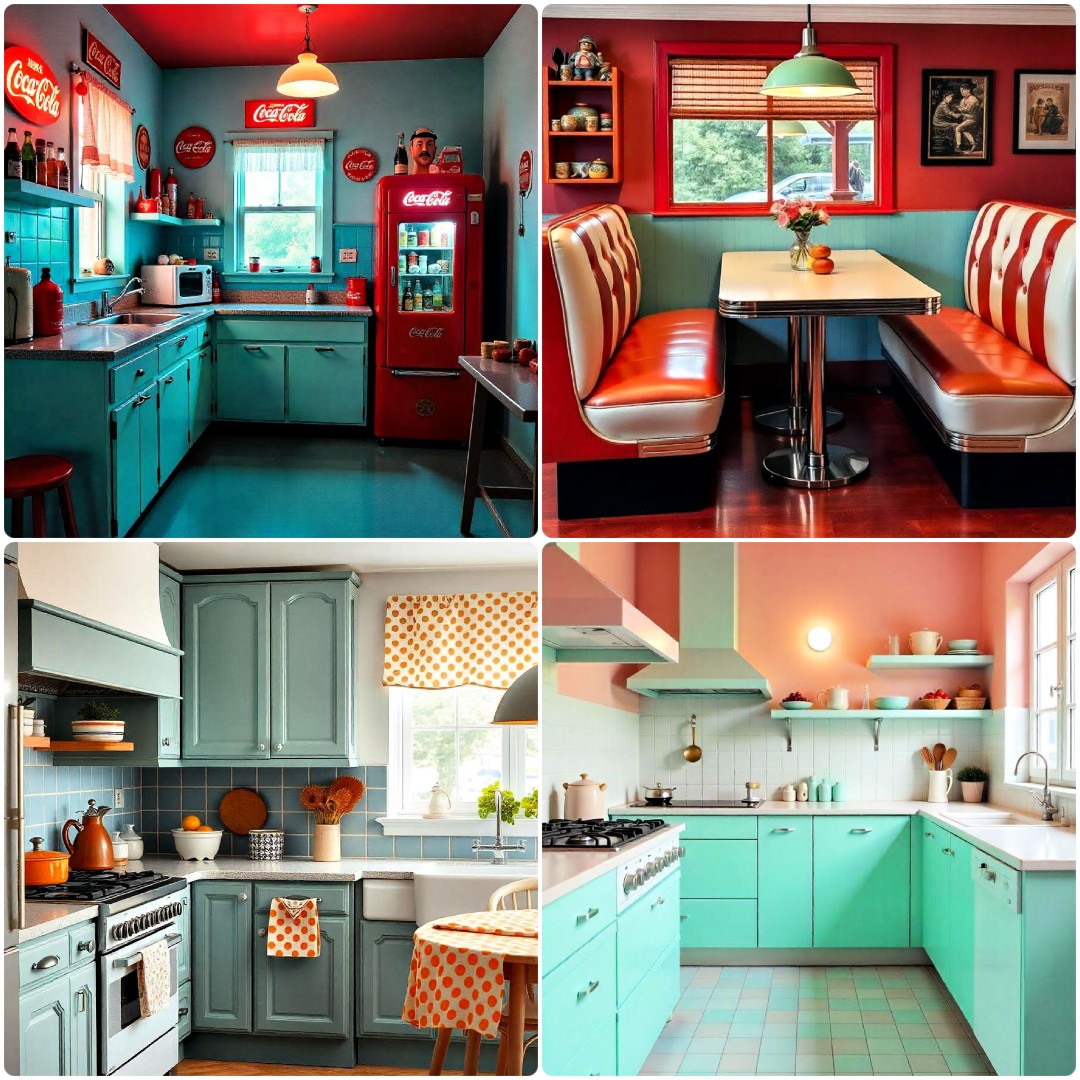 30 Cool 1950s Kitchen Ideas To Bring Retro Charm