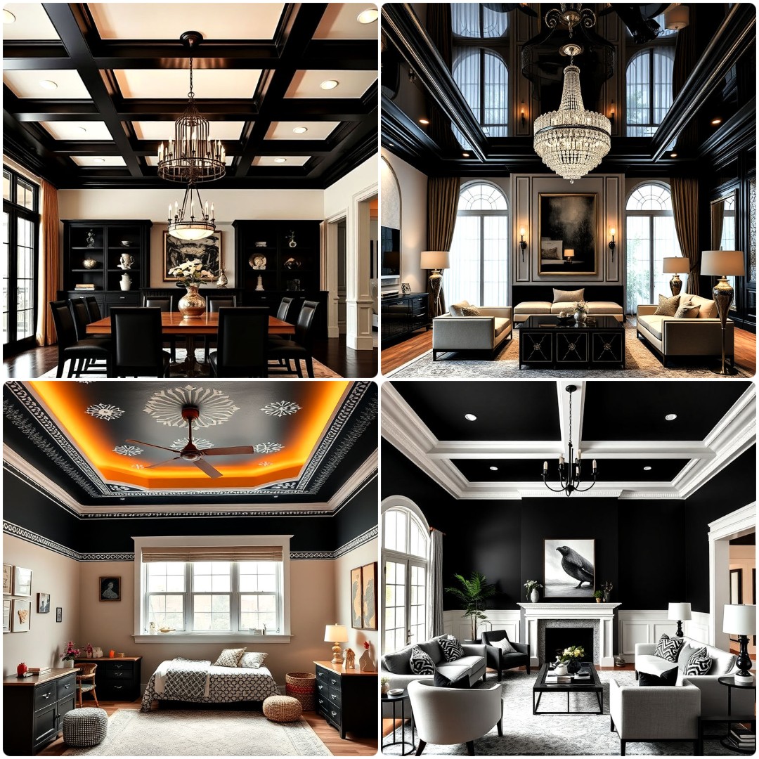 30 Black Ceiling Ideas for A Dramatic Interior