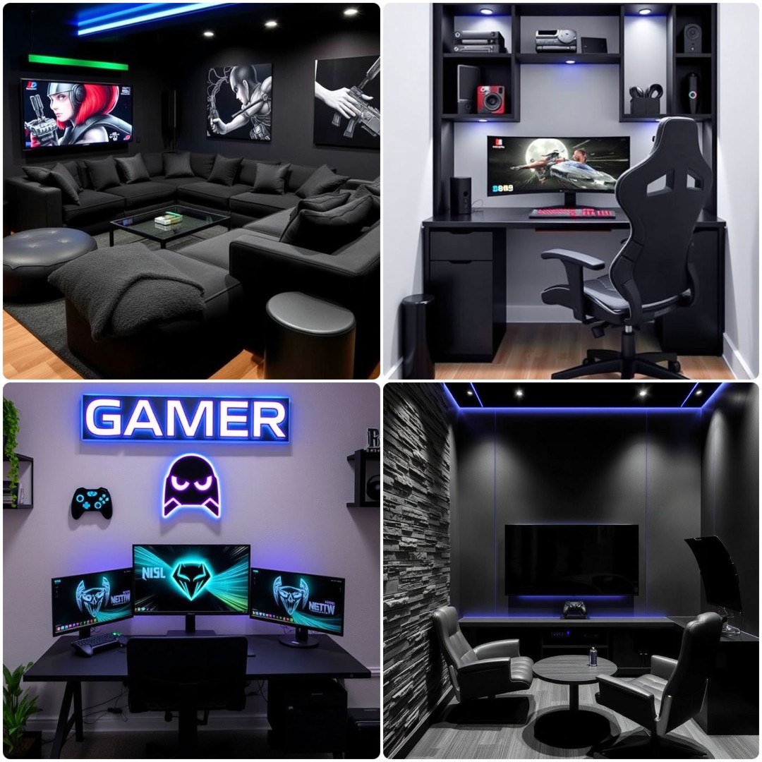 20 Black Gaming Room Ideas To Elevate Your Setup