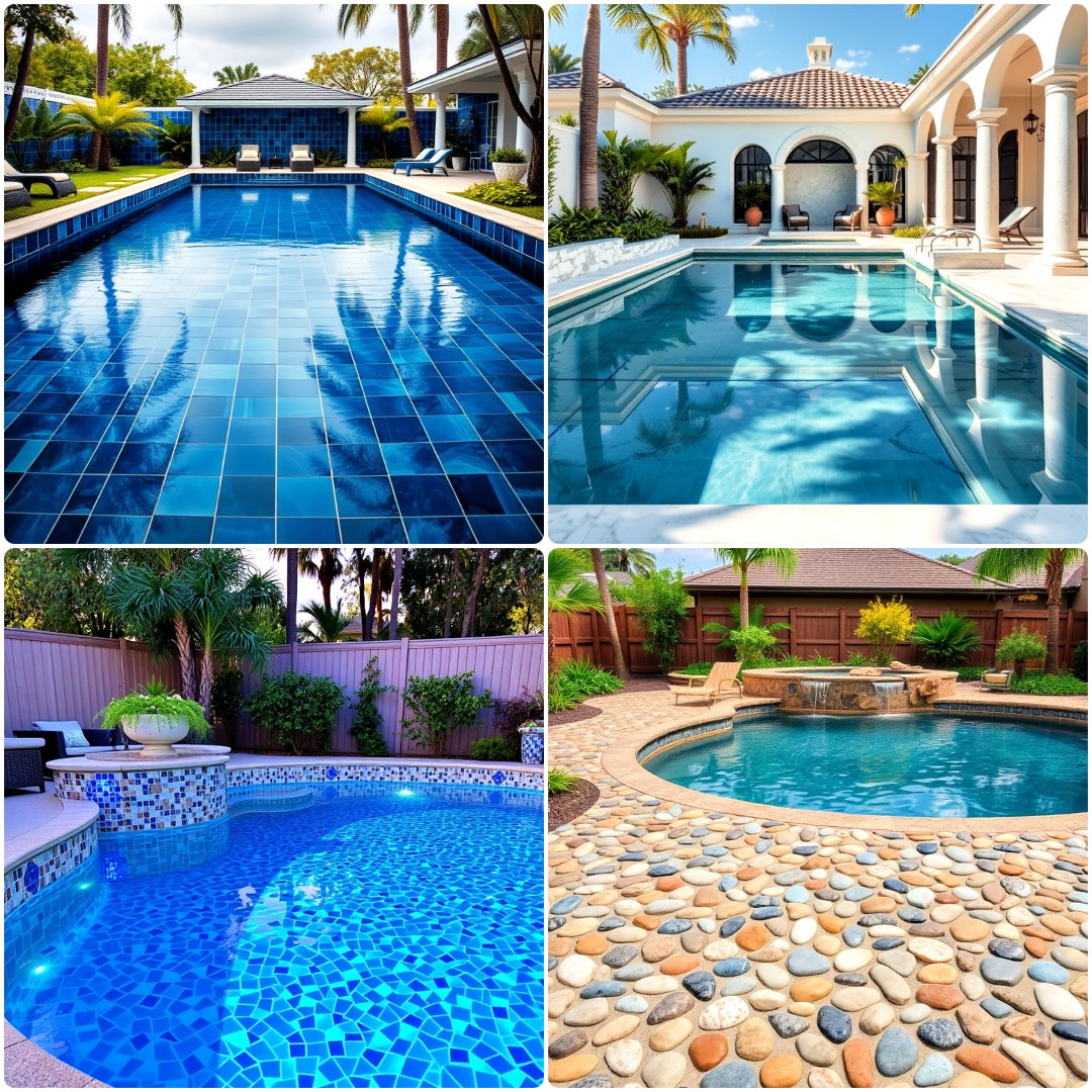 40 Pool Tile Ideas for A Beautiful Swimming Pool