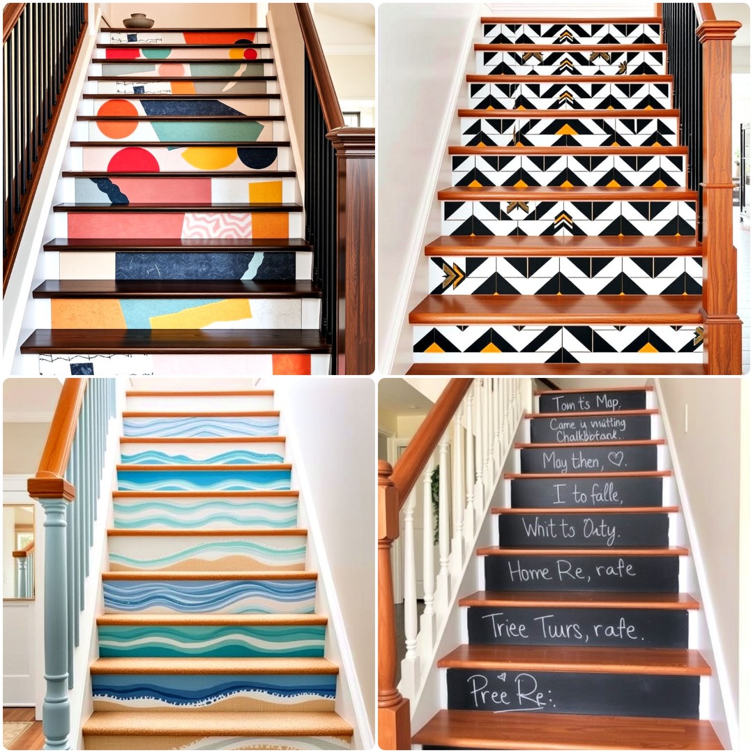30 Stair Riser Ideas To Add A Decorative Touch