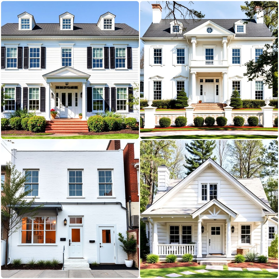 25 White House Exterior Ideas to Brighten Your Curb Appeal