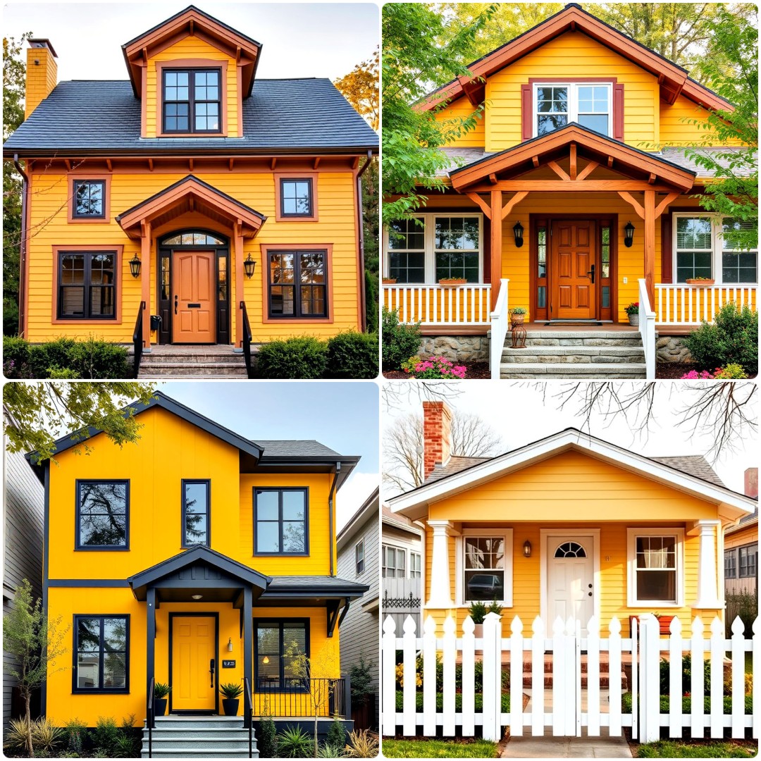25 Yellow House Exterior Ideas for Vibrant Curb Appeal
