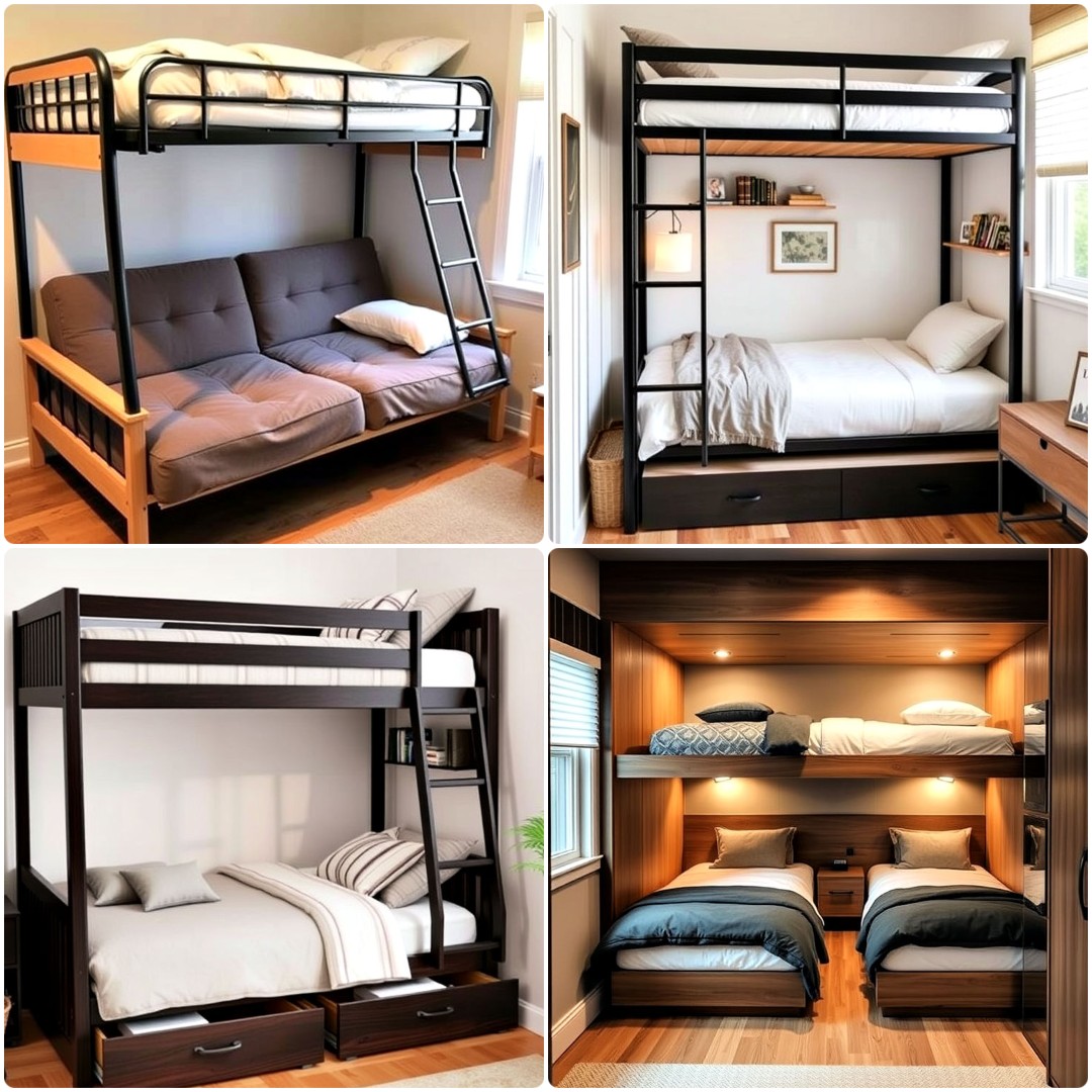 25 Creative 2 Beds in One Small Room Ideas