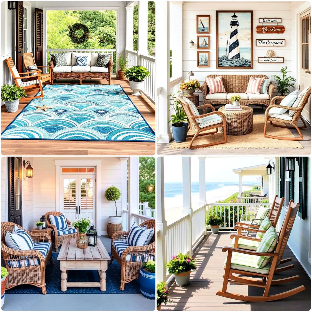 15 Coastal Front Porch Ideas for Relaxing Ocean Views