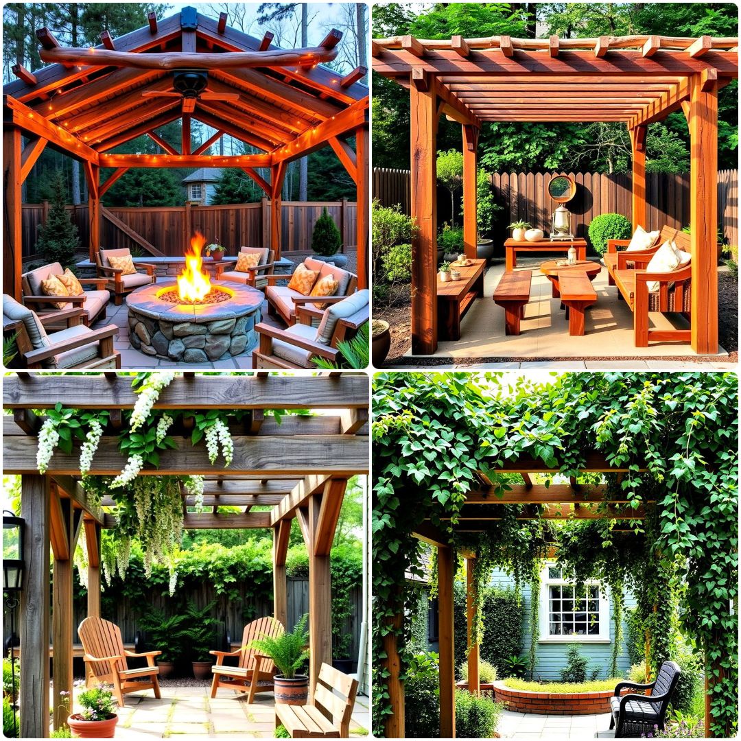 15 Rustic Pergola Ideas for A Timeless Outdoor Design