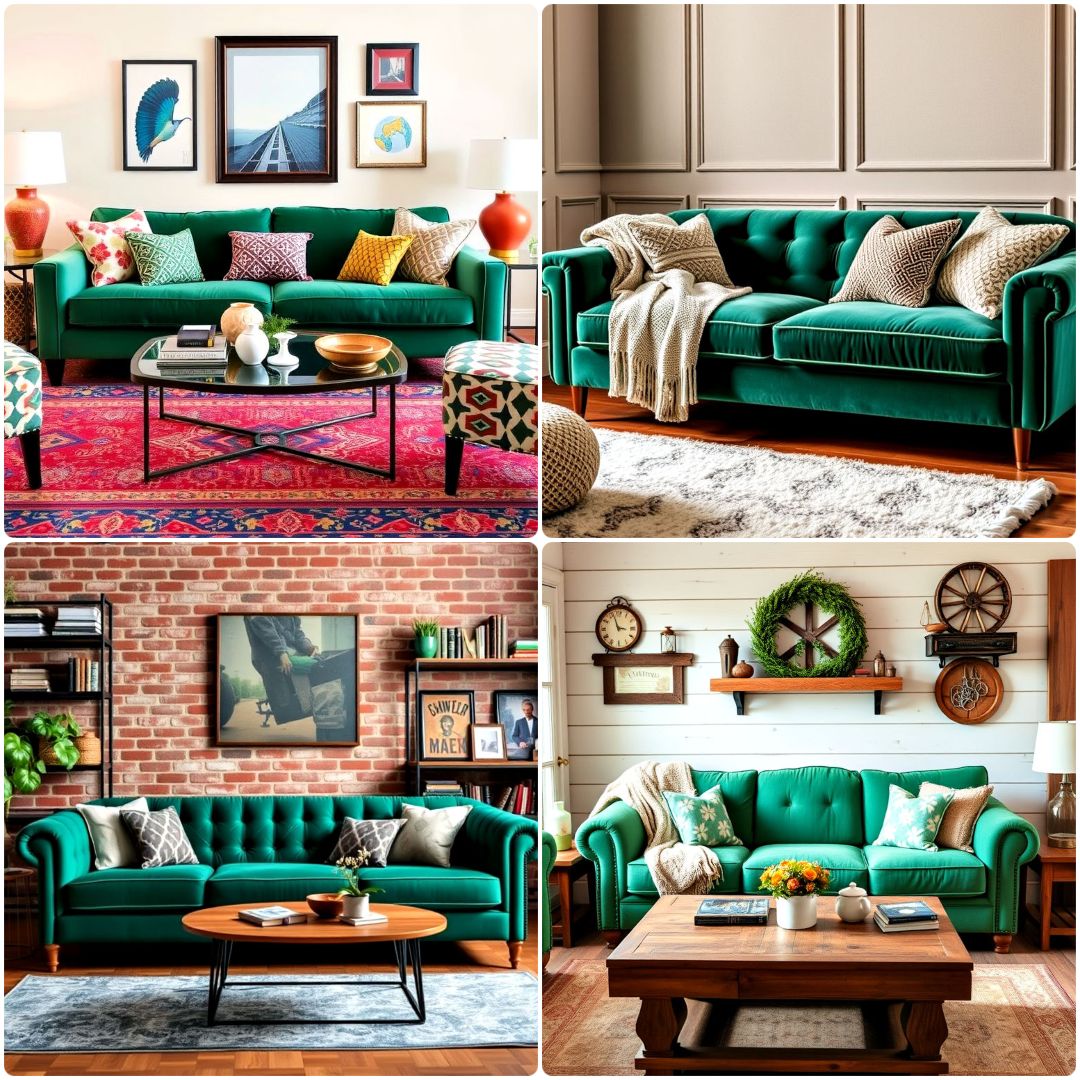 20 Emerald Green Sofa Living Room Ideas for Every Style