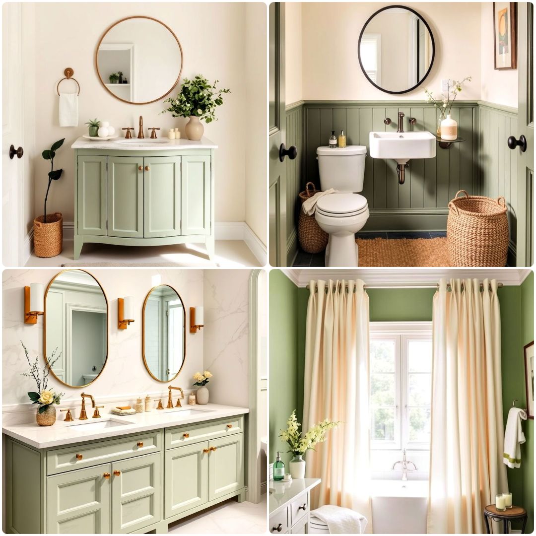 15 Sage Green and Cream Bathroom Ideas To Copy