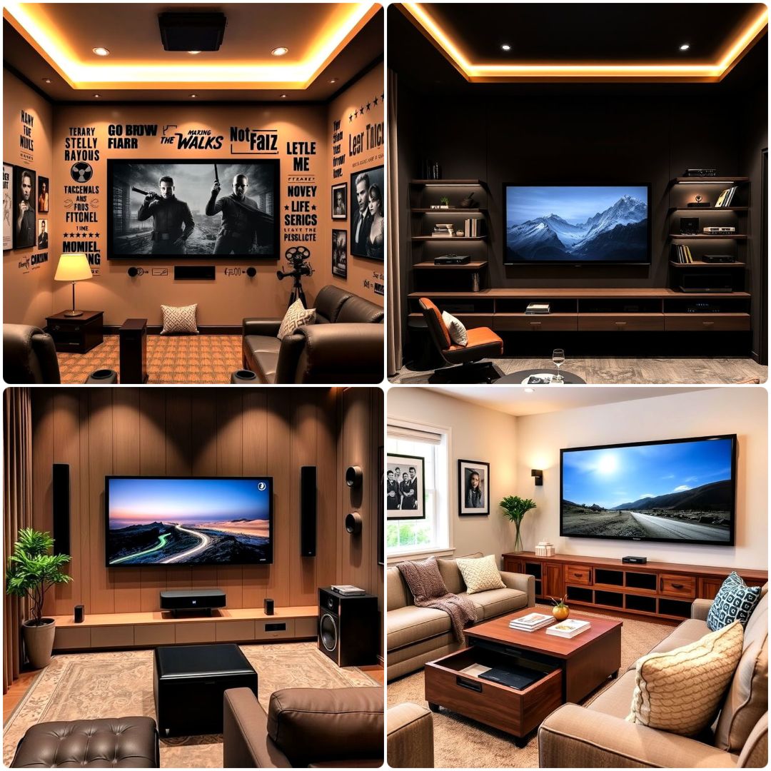 Luxury Condo Home Theater Room Setup Ideas For Small Spaces photo