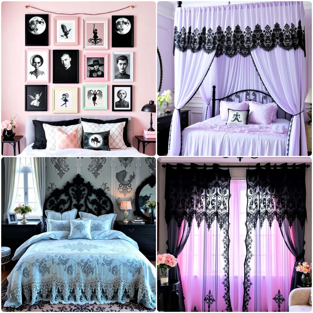 15 Pastel Goth Bedroom Ideas with A Trendy Vibe